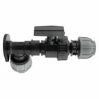 Wall Flange Kit 32mm MDPE + Large Plastic Valve & 32mm MDPE Straight