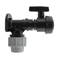 Wall Flange Kit 32mm MDPE + Large Plastic Valve 3/4" BSP