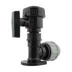 Wall Flange Kit 32mm MDPE + Large Plastic Valve 3/4" BSP