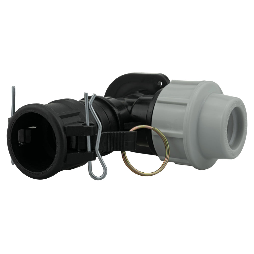 Wall Flange Kit 32mm MDPE + 3/4" Camlock Type B