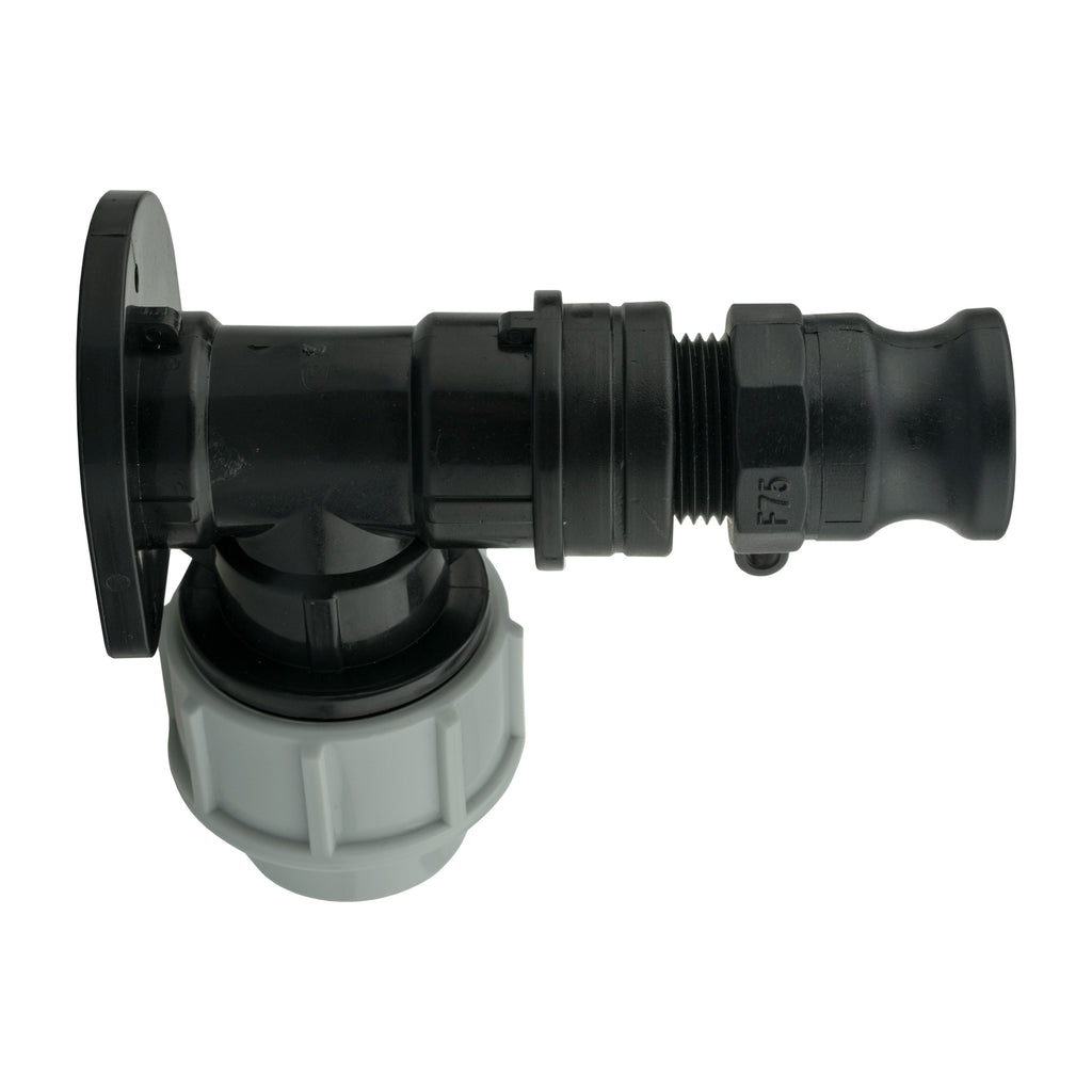 Wall Flange Kit 32mm MDPE + 3/4" Camlock Type F