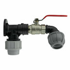 Wall Flange Kit 32mm MDPE + Lever Valve + 25mm MDPE Elbow