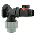 Wall Flange Kit 32mm MDPE + In-Line Valve