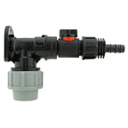 Wall Flange Kit 25mm MDPE + In-Line Valve + 1/2" Barb