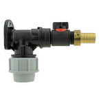 Wall Flange Kit 32mm MDPE + In-Line Valve + 19mm Brass Barb