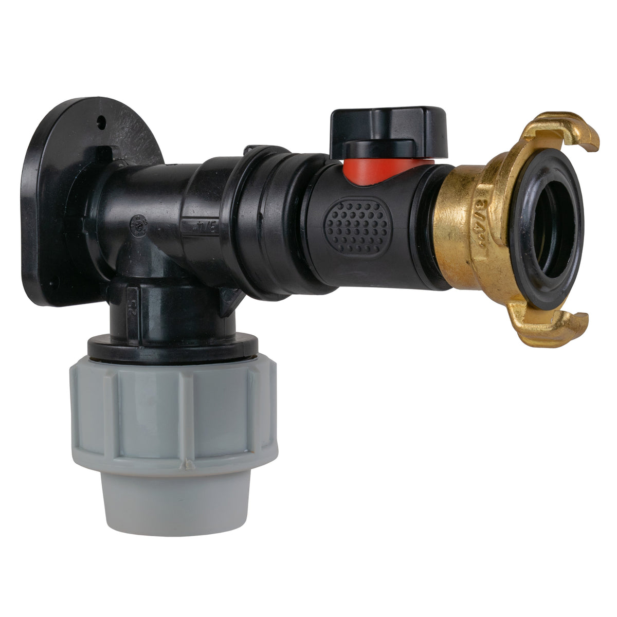 Wall Flange Kit 32mm MDPE + Valve + Geka