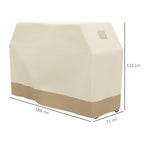 300D Oxford Fabric Barbecue Covers for Rectangular Gas Grill, 188 x 71 x 125cm, Beige