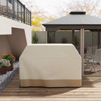 300D Oxford Fabric Barbecue Covers for Rectangular Gas Grill, 188 x 71 x 125cm, Beige