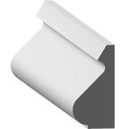 11/16" x 1-3/8" Primed Base Cap, 16' Length