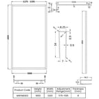 Cubis 8mm Glass Full Outer Framed Wetroom Panel With Support Bar