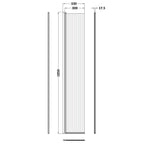 Contour 8mm Glass Fluted Wetroom Flipper Screen