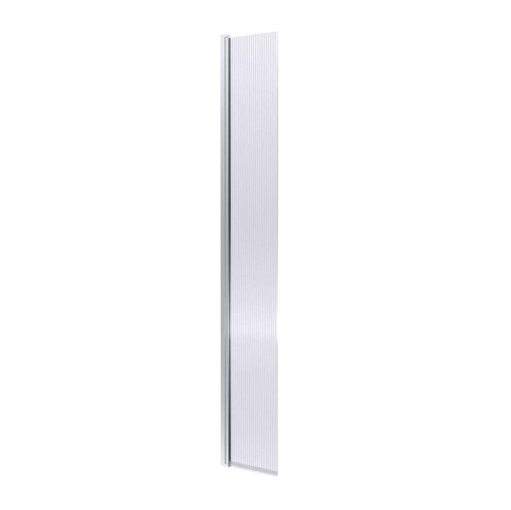 Contour 8mm Glass Fluted Wetroom Flipper Screen