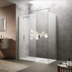 Cascade 8mm Glass Wetroom Panel With Support Bar
