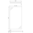Cascade 8mm Glass Wetroom Panel With Support Bar