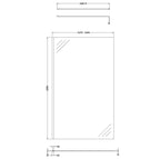 Cascade 8mm Glass Wetroom Panel With Support Bar