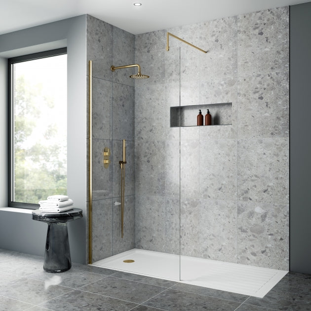 Safira 8mm Wetroom Panel With Support Bar