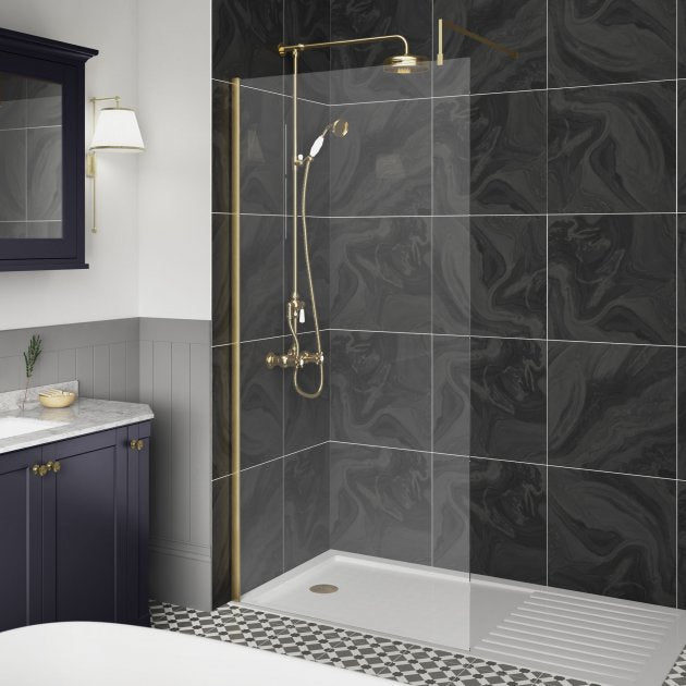 Safira 8mm Wetroom Panel With Support Bar