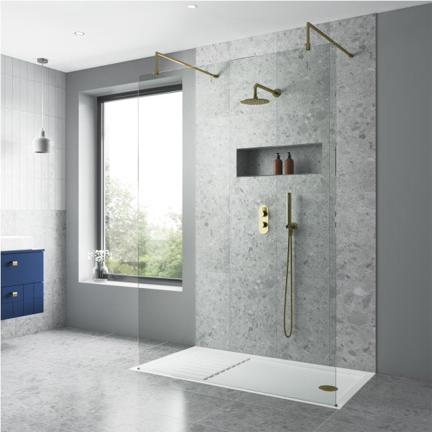 Safira 8mm Wetroom Panel With Support Bar