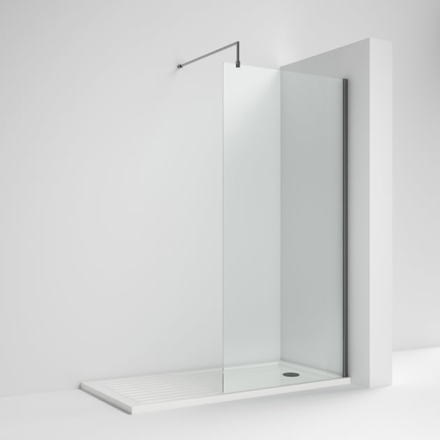 Safira 8mm Wetroom Panel With Support Bar