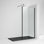 Linear 8mm Outer Framed Glass Wetroom Panel With Support Bar