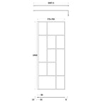 Aspect 8mm Glass Abstract Frame Wetroom Panel With Support Bar - Matt Black
