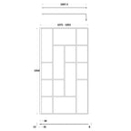Aspect 8mm Glass Abstract Frame Wetroom Panel With Support Bar - Matt Black