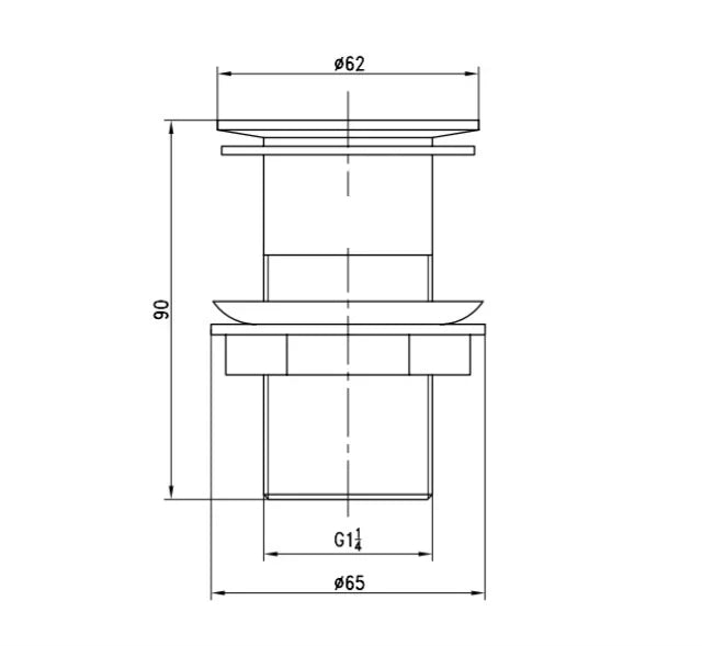 VeeBath Essentials Slotted Full Dome Basin Waste