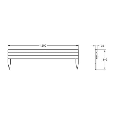 Slatted Edging x 120cm