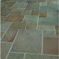 Traditional Raj Green Sandstone Paving Pack (19.50m2 - 66 Slabs / Mixed Pack)