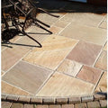 Traditional Rippon Buff Sandstone Paving Pack (19.50m2 - 66 Slabs / Mixed Pack)
