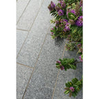 Misty Black Pearl Granite Effect Sandstone Paving Pack (19.50m2 - 66 Slabs / Mixed Pack)