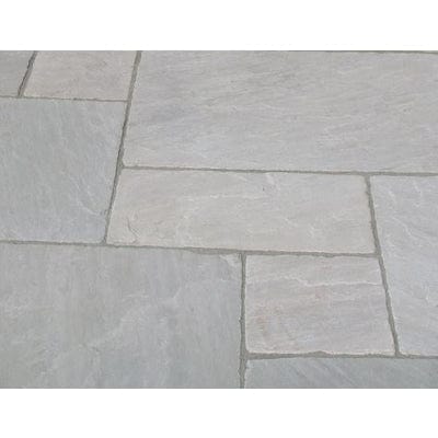 Heritage Light Grey Sandstone Paving Pack (19.5m2 - 66 Slabs/Mixed Pack)