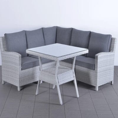 Baret 5 Seater Modular Rattan Corner Dining Set