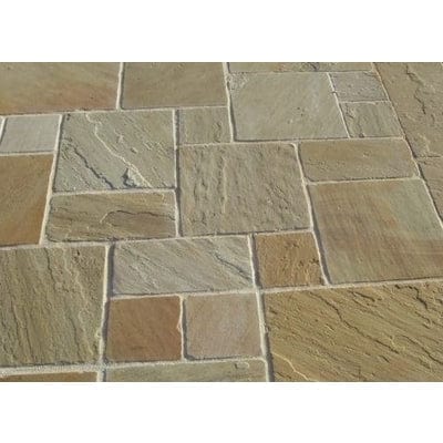 Heritage Mint Fossil Sandstone Paving Pack (19.5m2 - 66 Slabs/Mixed Pack)