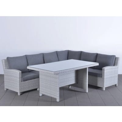 Baret 6 Seater Modular Rattan Corner Dining Set