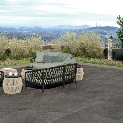 Lake Slate Anthracite Vitrified Porcelain Paving Pack - All Sizes