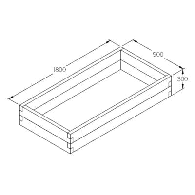 Forest Caledonian Rectangular Raised Bed
