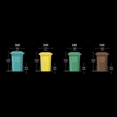 Single Wheelie Bin Store - All Sizes