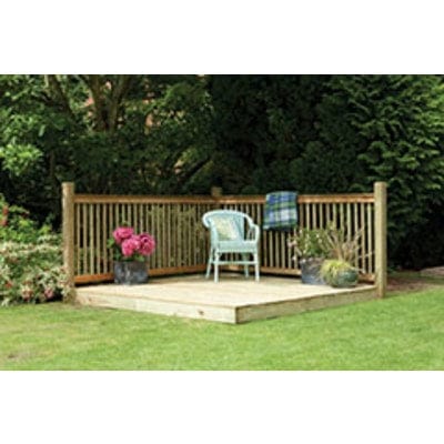 Patio Decking Kit - 2.4m x 2.4m (Treated Timber)