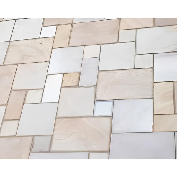 Chivas Rippon Buff Sandstone Paving Pack (19.50m2 - 66 Slabs / Mixed Pack)