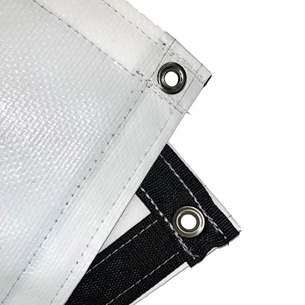 12 mil Medium Duty White/White Fire Retardant Poly Tarp