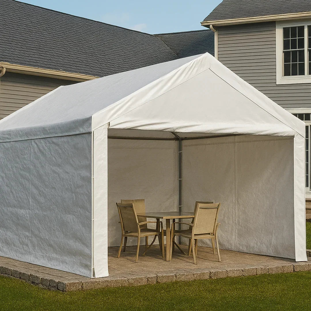 Enclosed Tarp Canopy 10' x 10'.