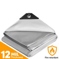 White Fire Retardant Tarps