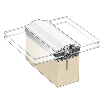 Capex Snap Down (10-25mm) Glazing Bar (2m) - White