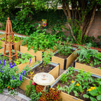 16" Tall Woodgrain 4' x 4' Metal Raised Garden Bed