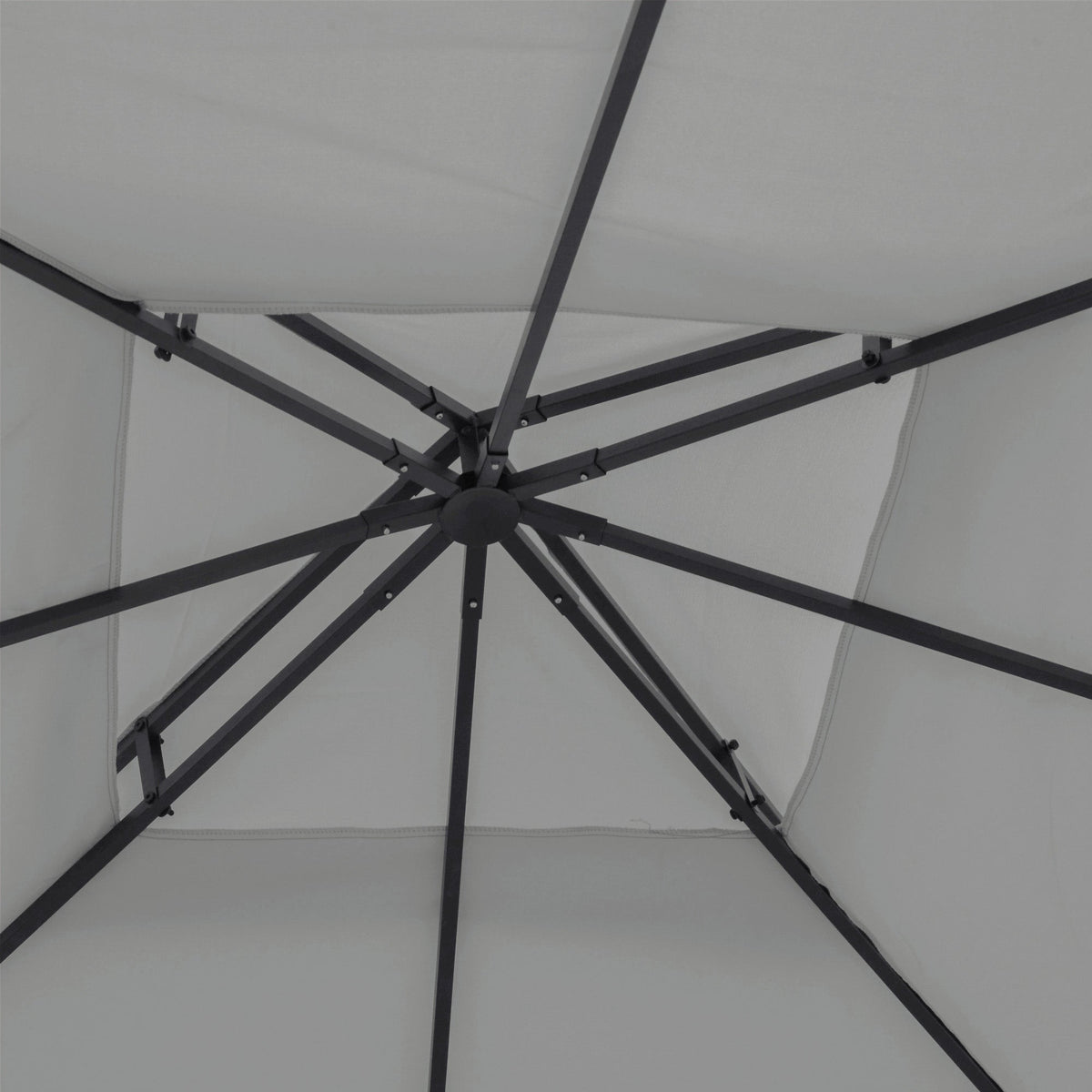 9.8' x 9.8' 2-Tier Gazebo Replacement Canopy, Light Grey