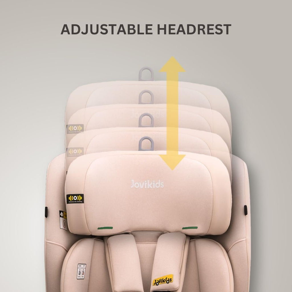 Jovikids Cici i-Size ISOFIX Top Tether Car Seat - 76-150cm - Rosewood Pink