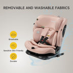 Jovikids Cici i-Size ISOFIX Top Tether Car Seat - 76-150cm - Rosewood Pink