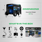 15,000 Watt Electric Start Tri Fuel EFI Portable Generator