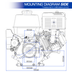 500cc 1-Inch Shaft Recoil Start Gasoline Engine